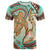 Hawaii T Shirt Polynesian Shark and Sea Turtle Dreamy Turquoise Artsy LT14 Adult Turquoise - Polynesian Pride
