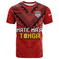 (Custom Text and Number) Tonga Rugby MMT T Shirt Ngatu Mate Maa Tonga Simple LT13 - Polynesian Pride