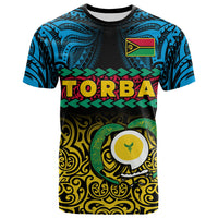 Custom Torba Province T Shirt Vanuatuan Pig Tusk Polynesian Flag Style LT14 - Polynesian Pride