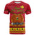 Papua New Guinea Christmas T Shirt Bird Of Paradise Bikpela Hamamas Blong Dispela Krismas LT14 Red - Polynesian Pride
