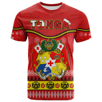 Tonga Christmas T Shirt Tongan Ngatu Kilisimasi Fiefia LT14 Red - Polynesian Pride