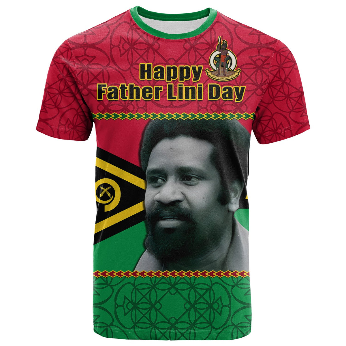 Custom Vanuatu T Shirt Vanuatuan Flag Sand Drawing Happy Father Lini Day LT14 - Polynesian Pride