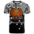 Custom Papua New Guinea T Shirt Bird of Paradise White Color LT6 Black - Polynesian Pride