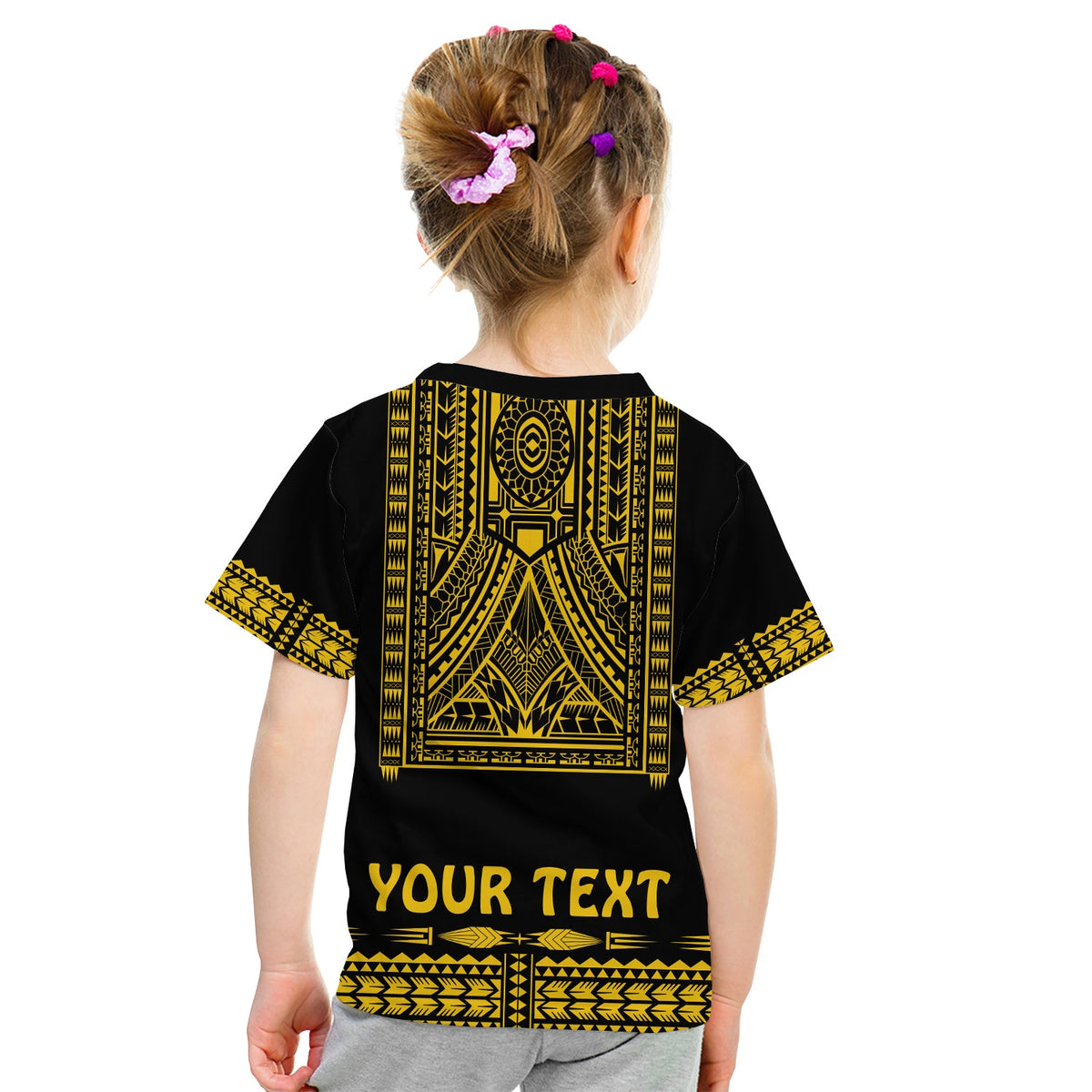 Custom Polynesian T Shirt Dashiki With Polynesian Tattoo Royal Golden Version LT14 - Polynesian Pride