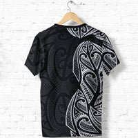 New Zealand Maori T Shirt, Ta Moko Tattoo Shirt White - Polynesian Pride