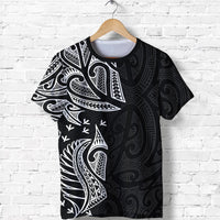 New Zealand Maori T Shirt, Ta Moko Tattoo Shirt White Unisex Black - Polynesian Pride