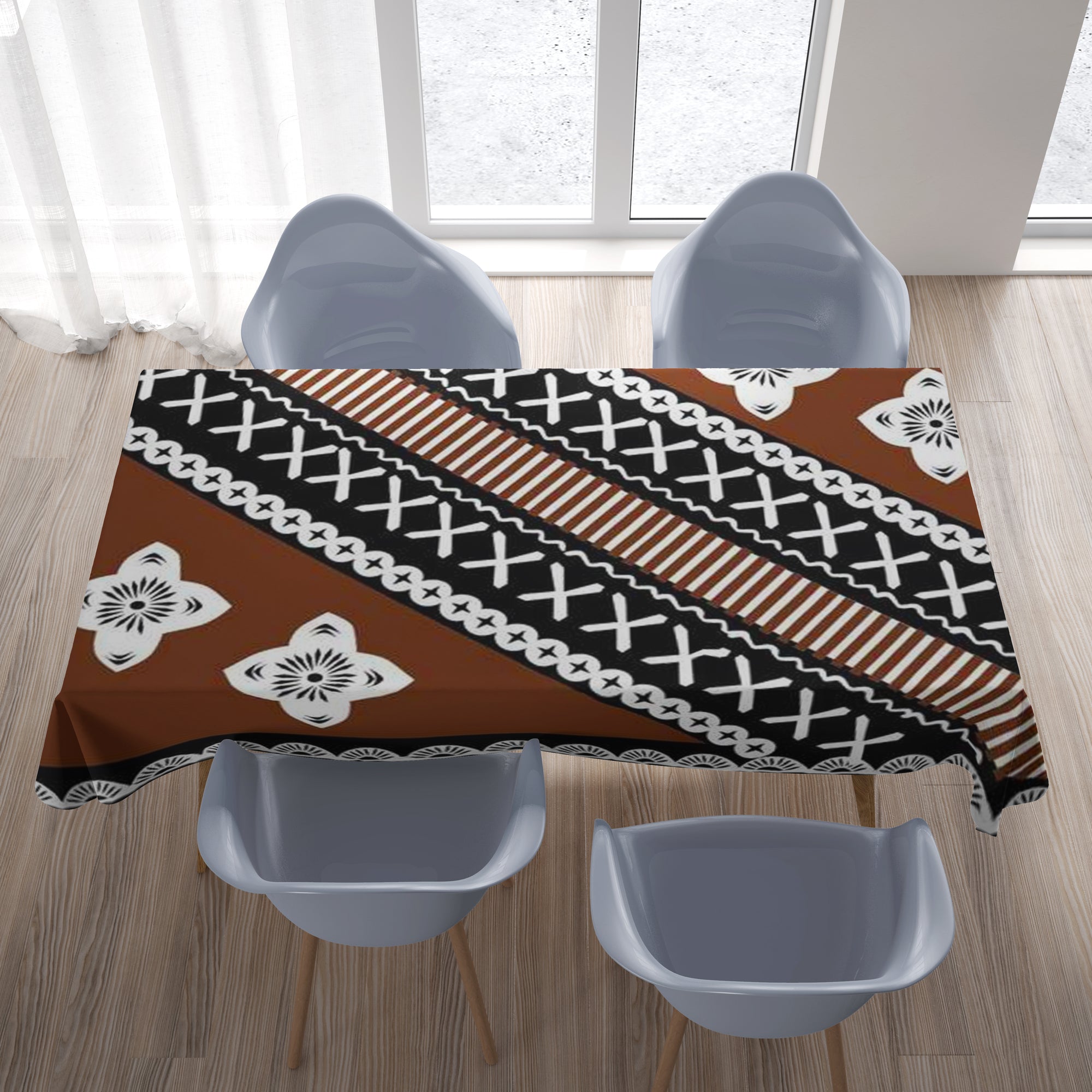 Fiji Tablecloth Fiji Tapa LT6 Brown - Polynesian Pride