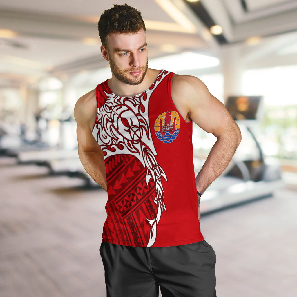 Tahiti French Polynesian Manta Spirit Guardian Tribal Pattern Men's Tank Top LT7 - Polynesian Pride