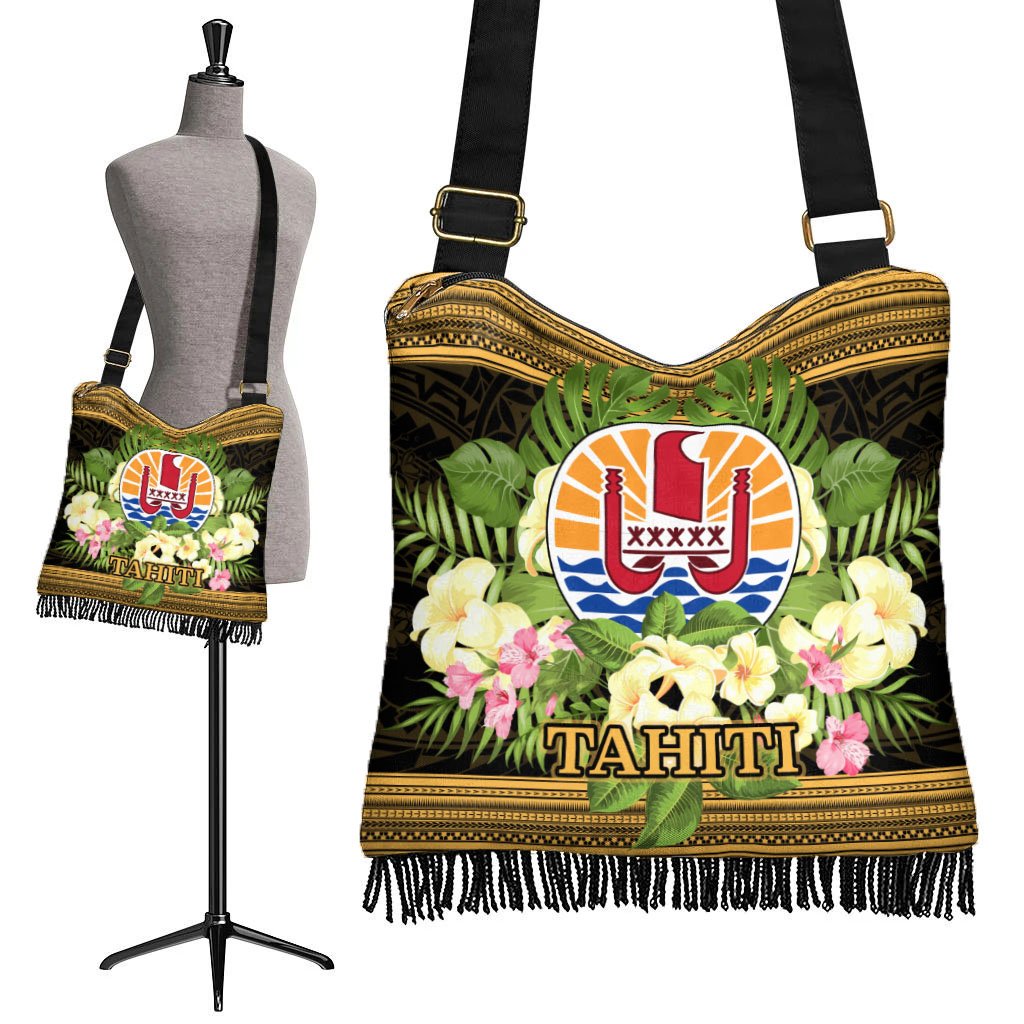 Tahiti Boho Handbag - Polynesian Gold Patterns Collection - Polynesian Pride
