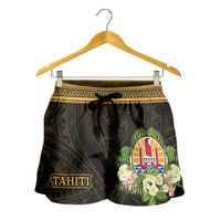 Tahiti Women's Shorts - Polynesian Gold Patterns Collection - Polynesian Pride