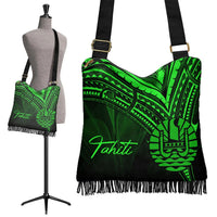 Tahiti Boho Handbag - Green Color Cross Style - Polynesian Pride