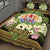 Tahiti Quilt Bed Set - Polynesian Gold Patterns Collection