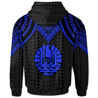 Tahiti Hoodie Polynesian Armor Style Blue - Polynesian Pride
