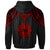Tahiti Hoodie Polynesian Armor Style Red - Polynesian Pride