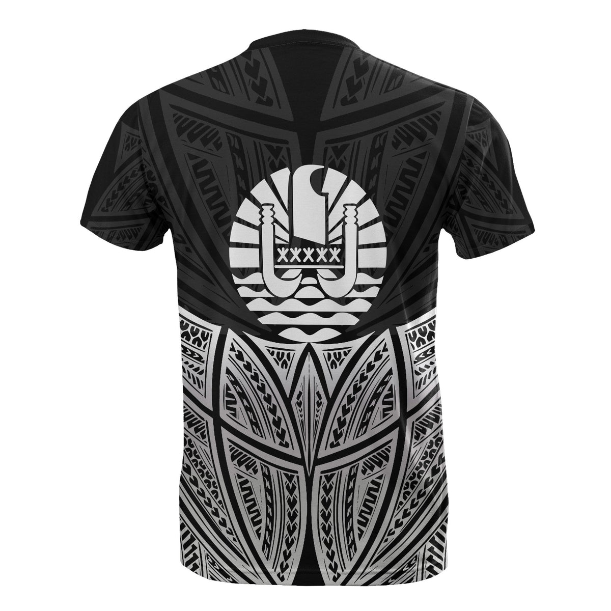 Tahiti Polynesian Custom T Shirt Black Pride Map and Seal - Polynesian Pride