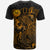 Tahiti Polynesian T Shirt Tahitian FLag Turtle Hibiscus Gold - Polynesian Pride