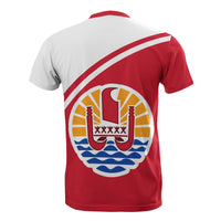 Tahiti T Shirt Tahiti Flag Curve Version - Polynesian Pride