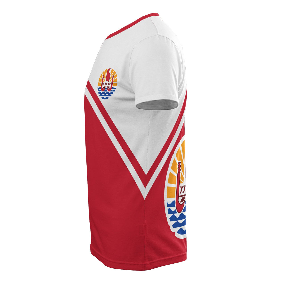 Tahiti T Shirt Tahiti Flag Curve Version - Polynesian Pride