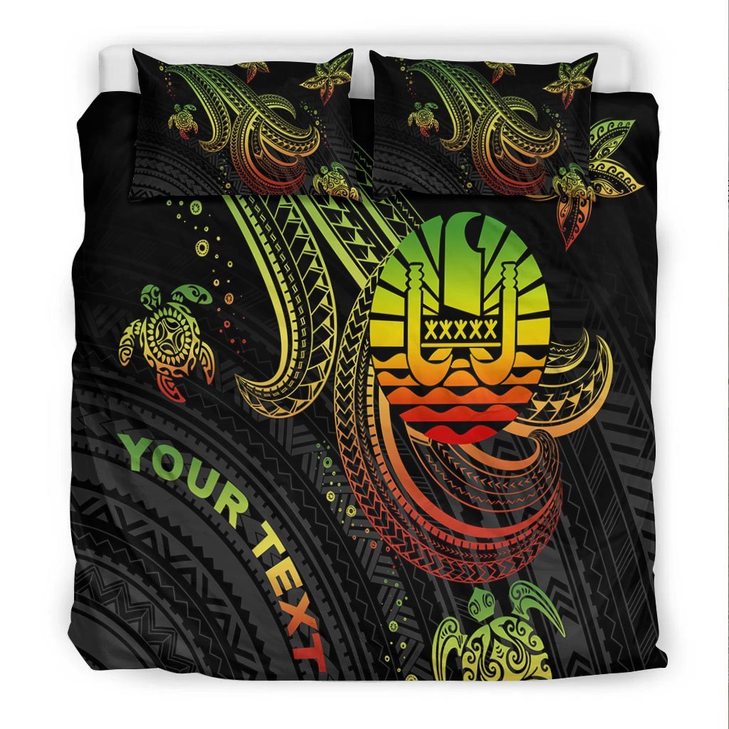 Tahiti Custom Personalised Bedding Set - Reggae Turtle - Polynesian Pride