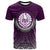 Tahiti T Shirt Circle Pattern Purple Unisex Purple - Polynesian Pride