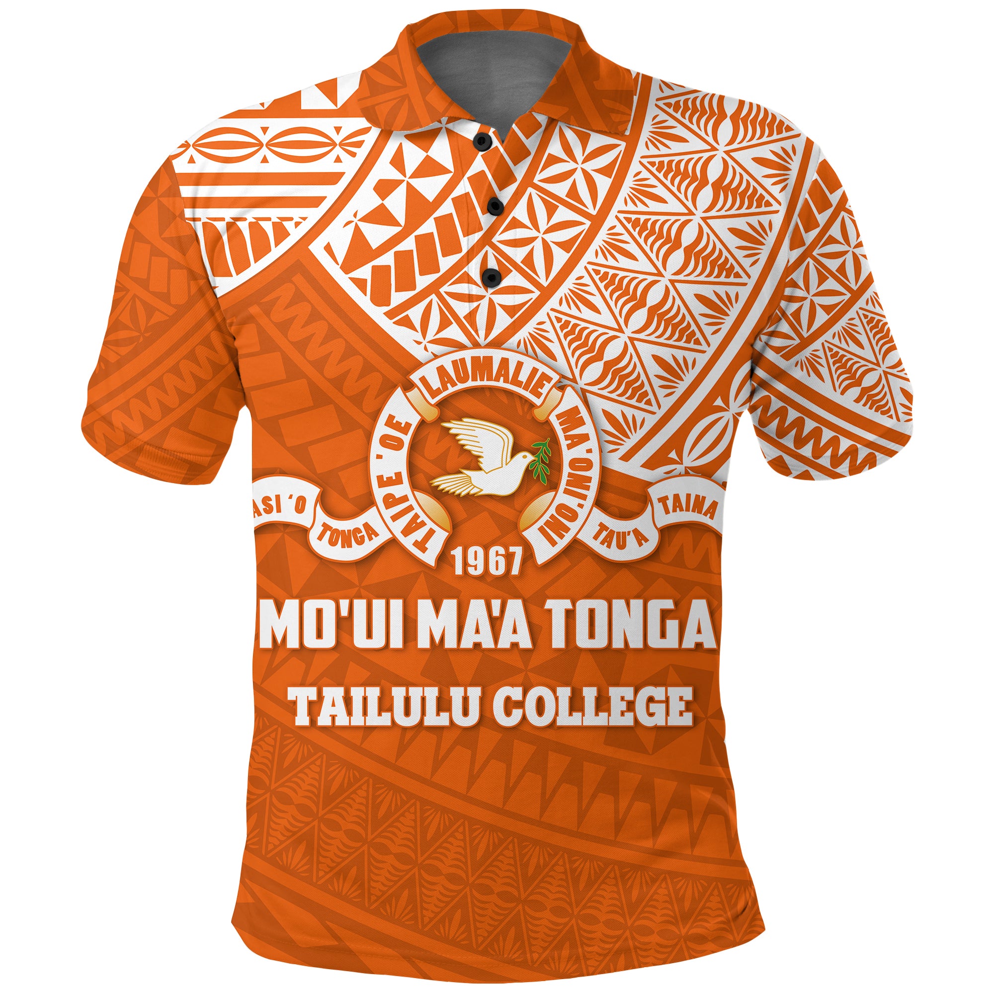 Custom Tailulu College Polo Shirt Moui Maa Tonga LT4 Unisex Orange - Polynesian Pride