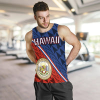 Hawaii Coat Of Arms Polynesian Men's Tank Top - Energetic - AH - Polynesian Pride
