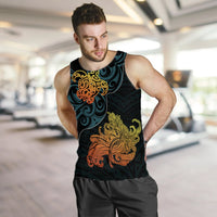 Hawaiian Polynesian Hula Girl And Turtle Men's Tank Top - The Wave Style - AH - Polynesian Pride