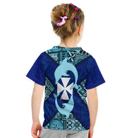 Uvea Mo Futuna Dolphin Tapa Tribal Pattern Kid T Shirt LT7 - Polynesian Pride