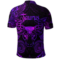 Taurus Zodiac Polynesian Polo Shirt Unique Style Purple LT8 - Polynesian Pride
