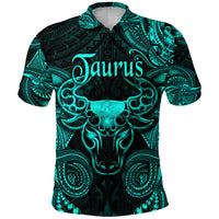 Taurus Zodiac Polynesian Polo Shirt Unique Style Turquoise LT8 - Polynesian Pride