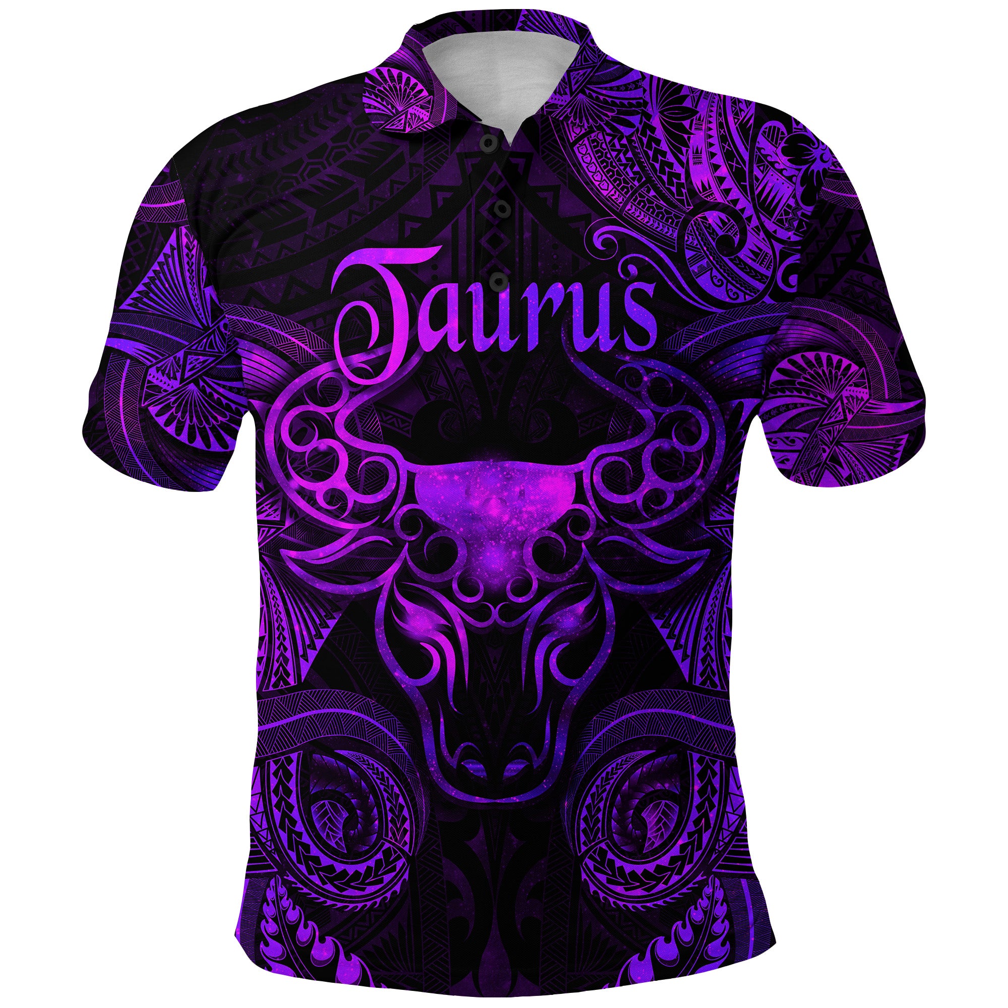 Taurus Zodiac Polynesian Polo Shirt Unique Style Purple LT8 - Polynesian Pride