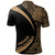 French Polynesia Polo Shirt Coat Of Arm Lauhala Gold Circle - Polynesian Pride