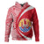French Polynesia Hoodie Coat of Arm Lauhala Circle Pullover Hoodie Red - Polynesian Pride