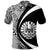 French Polynesia Polo Shirt Coat Of Arm Lauhala White Circle White - Polynesian Pride
