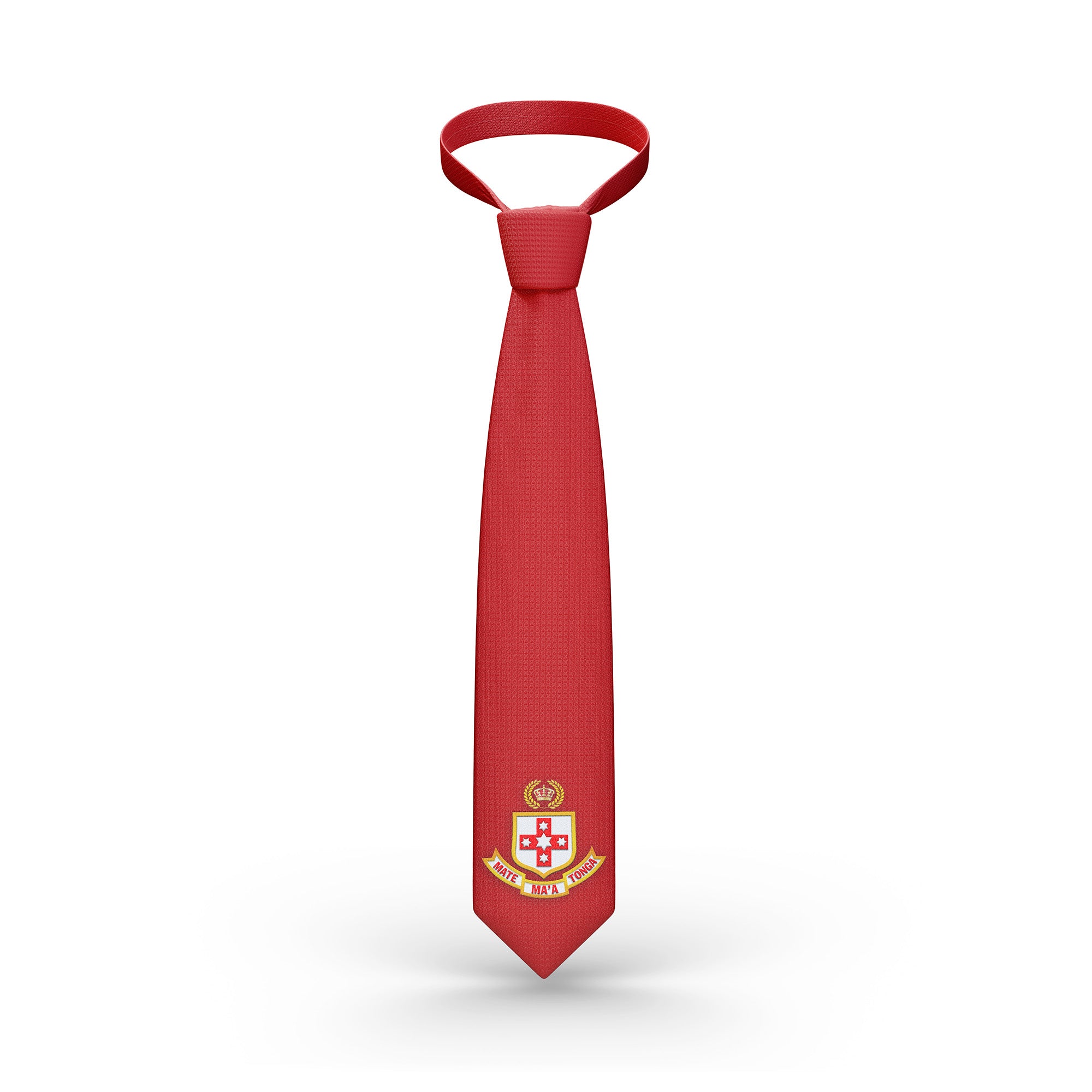 Tonga Kolisi Tonga College Necktie Tonga Original Style - Red LT8 Necktie One Size Red - Polynesian Pride