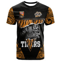 Papua New Guinea Lae Snax Tigers T Shirt Polynesian Tiger Face LT9 Black - Polynesian Pride