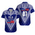 (Customize Personalize) Toa Samoa RLS Warriors Siva Tau Hawaiian Shirt LT7 Unisex Blue - Polynesian Pride