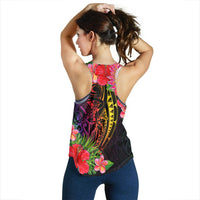 Tokelau Women's Racerback Tank - Tropical Hippie Style - Polynesian Pride