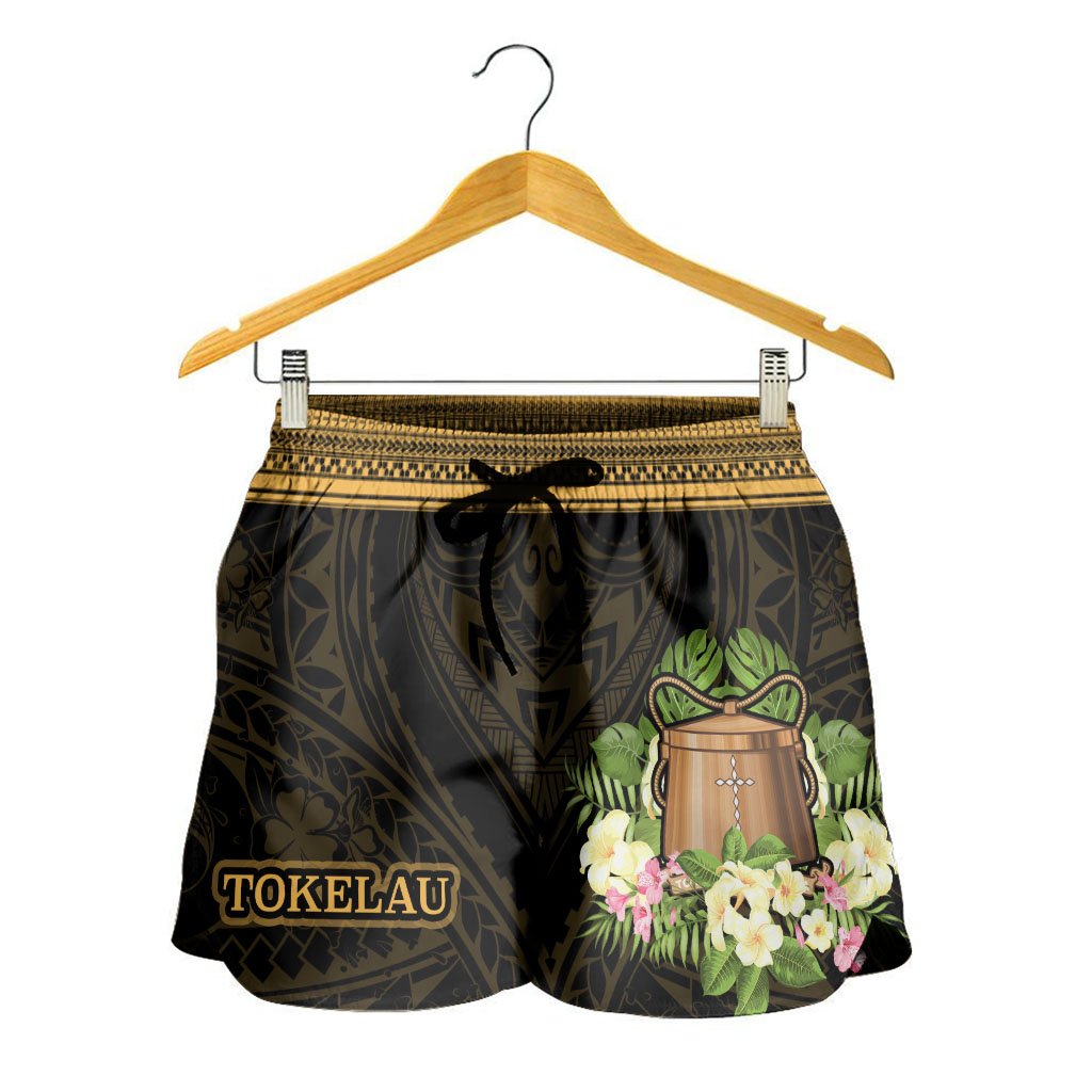 Tokelau Women's Shorts - Polynesian Gold Patterns Collection - Polynesian Pride