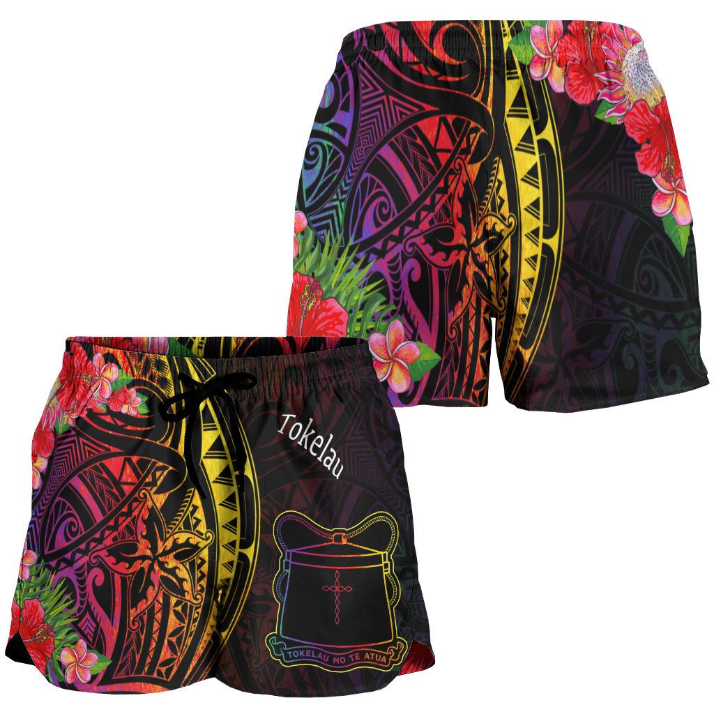 Tokelau Women's Shorts - Tropical Hippie Style - Polynesian Pride