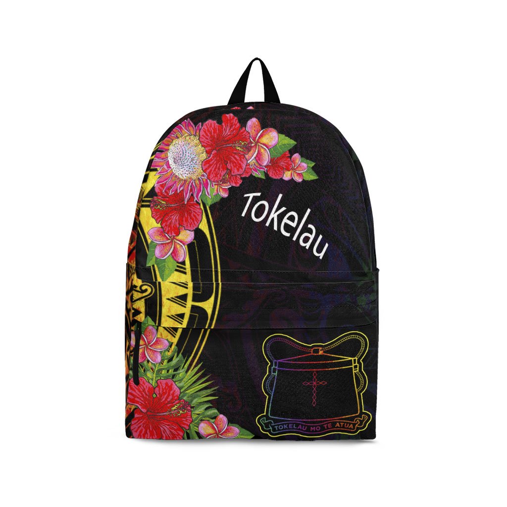 Tokelau Backpack - Tropical Hippie Style Black - Polynesian Pride