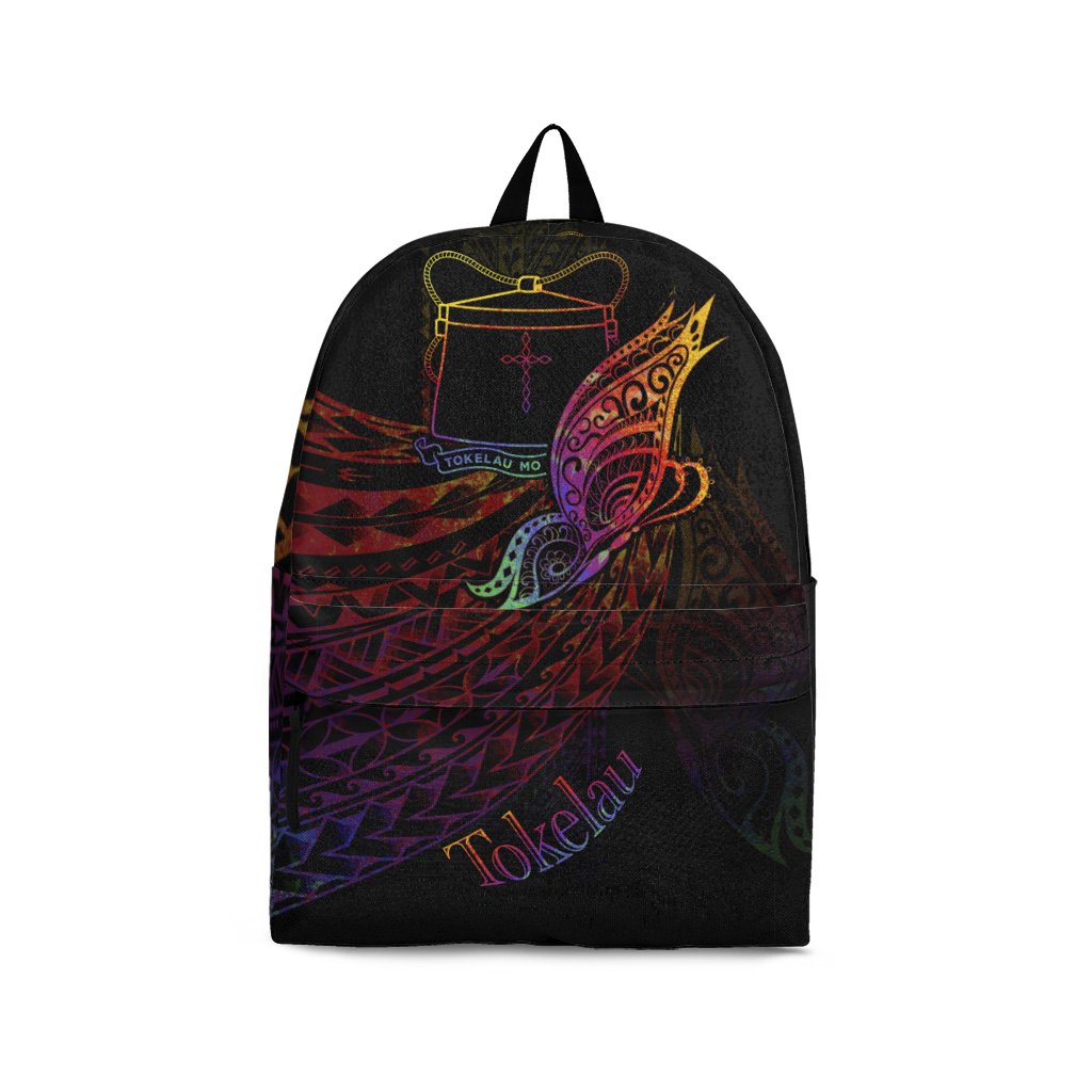 Tokelau Backpack - Butterfly Polynesian Style Black - Polynesian Pride