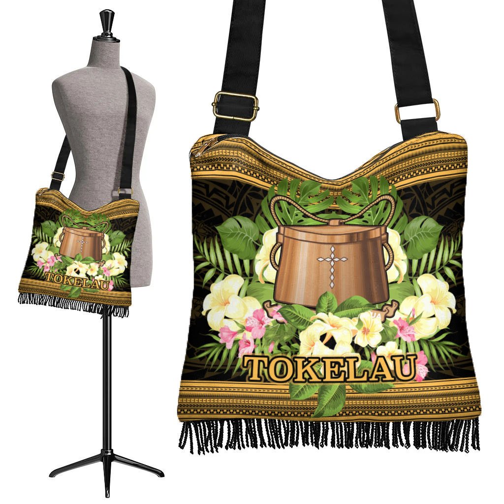 Tokelau Boho Handbag - Polynesian Gold Patterns Collection - Polynesian Pride
