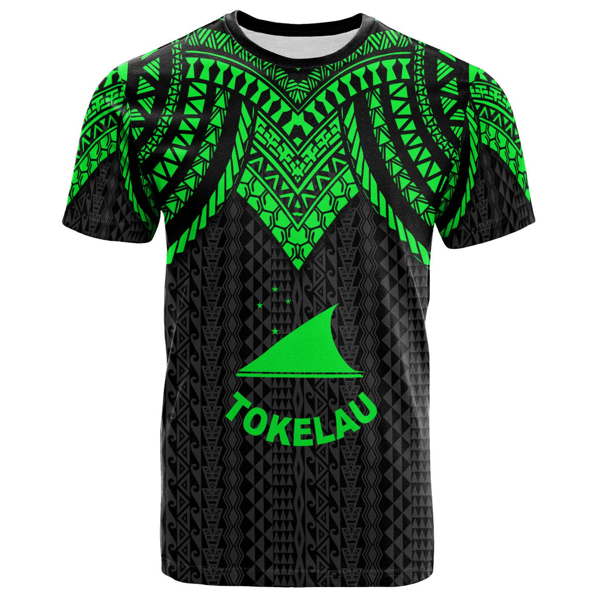 Tokelau T Shirt Polynesian Armor Style Green Unisex Art - Polynesian Pride