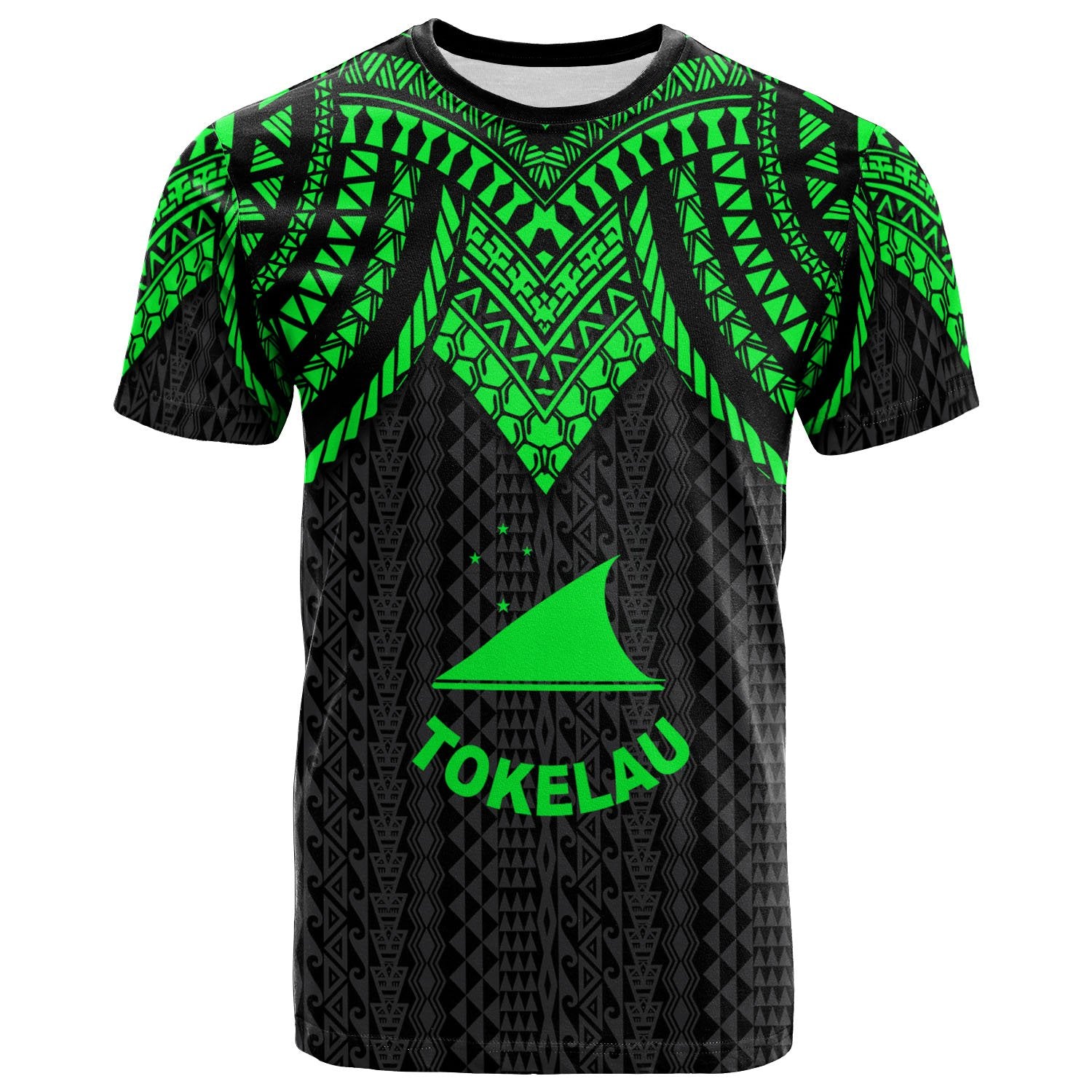 Tokelau T Shirt Polynesian Armor Style Green Unisex Art - Polynesian Pride