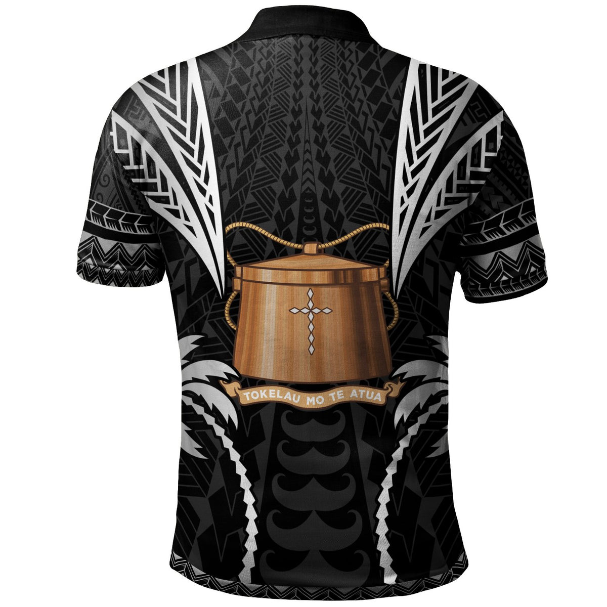 Tokelau Polo Shirt Blood Runs Through My Veins Style Black - Polynesian Pride