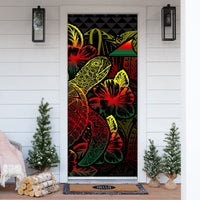 Tokelau Door Cover Turtle Hibiscus Reggae - Polynesian Pride