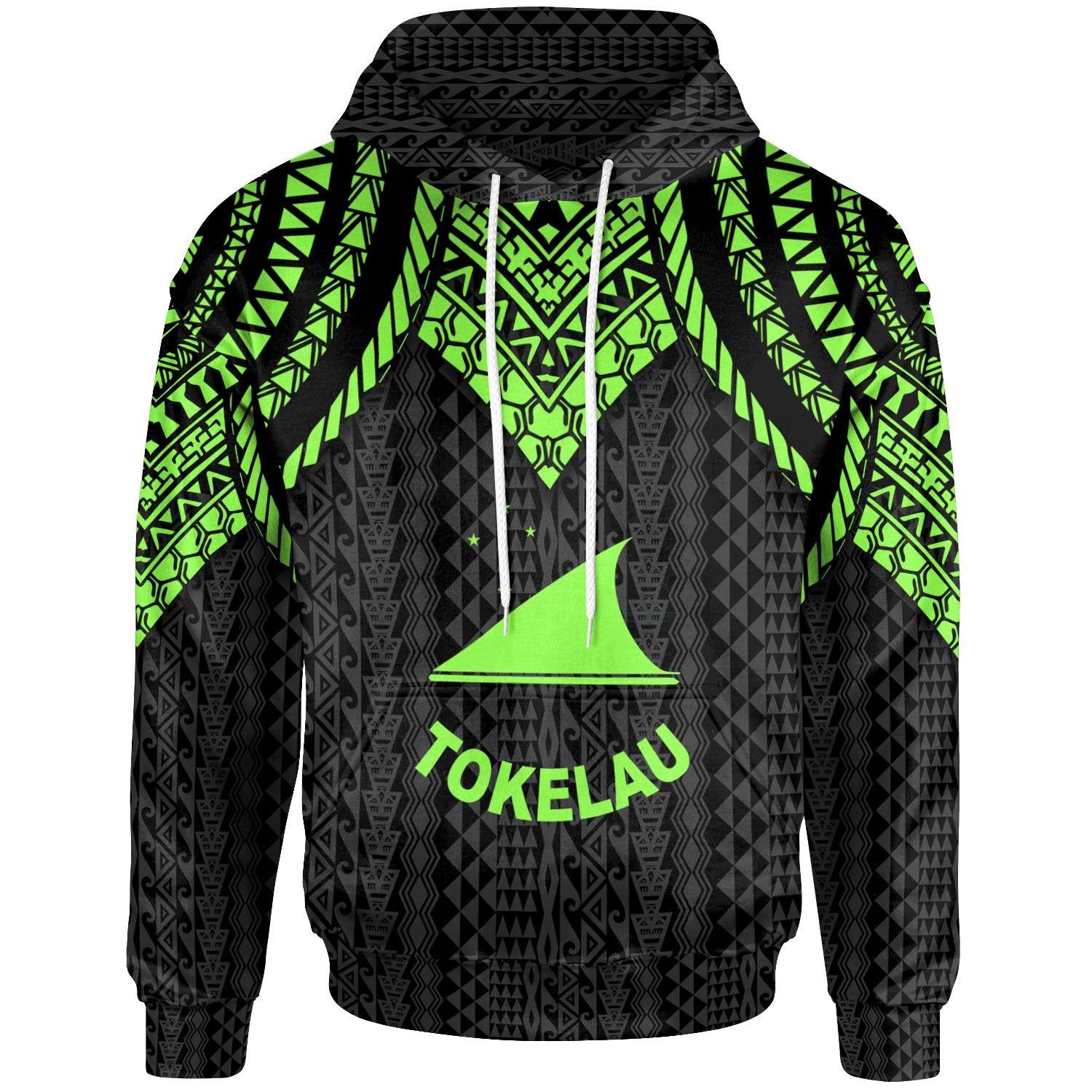 Tokelau Hoodie Polynesian Armor Style Green Unisex Green - Polynesian Pride