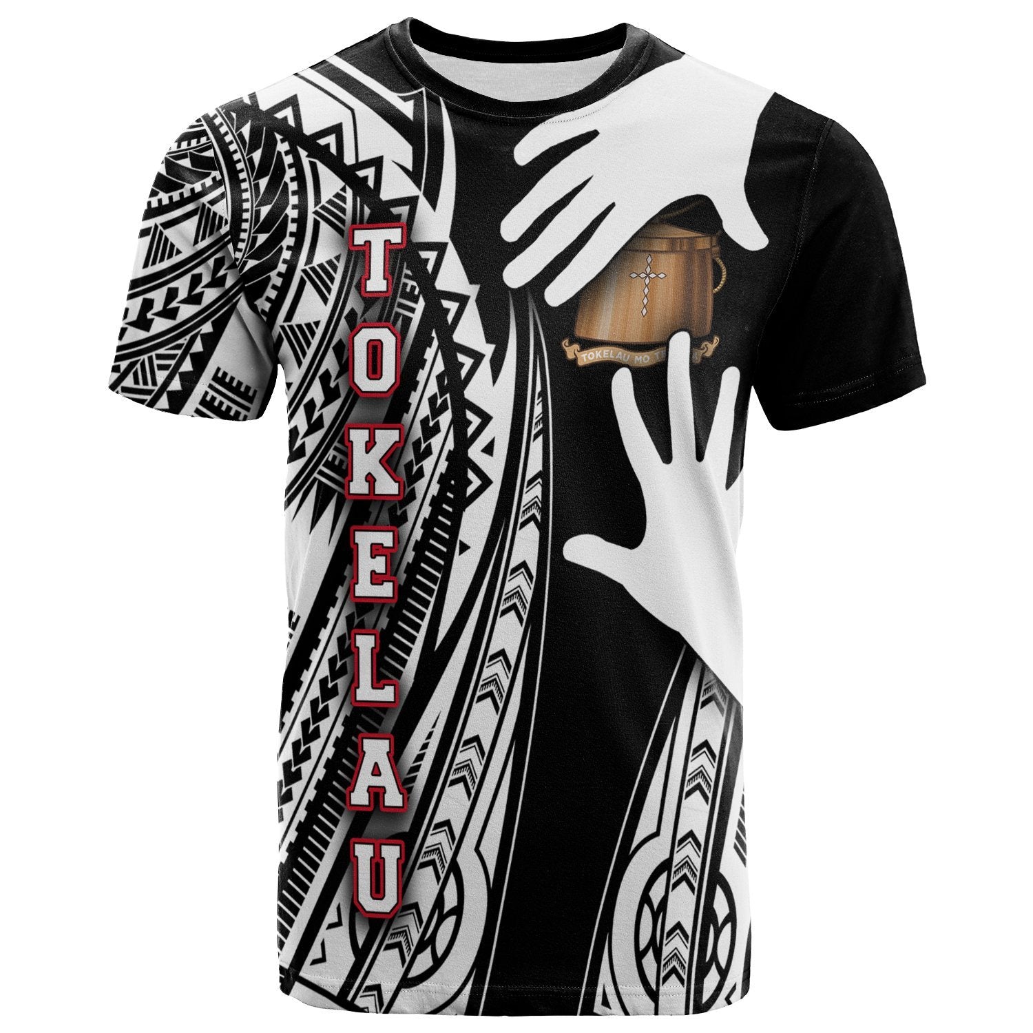 Tokelau T Shirt Touch My Heart Unisex Black - Polynesian Pride
