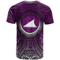 Tokelau T Shirt Circle Pattern Purple - Polynesian Pride